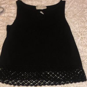 Norton McNaughton black cropped acrylic tank